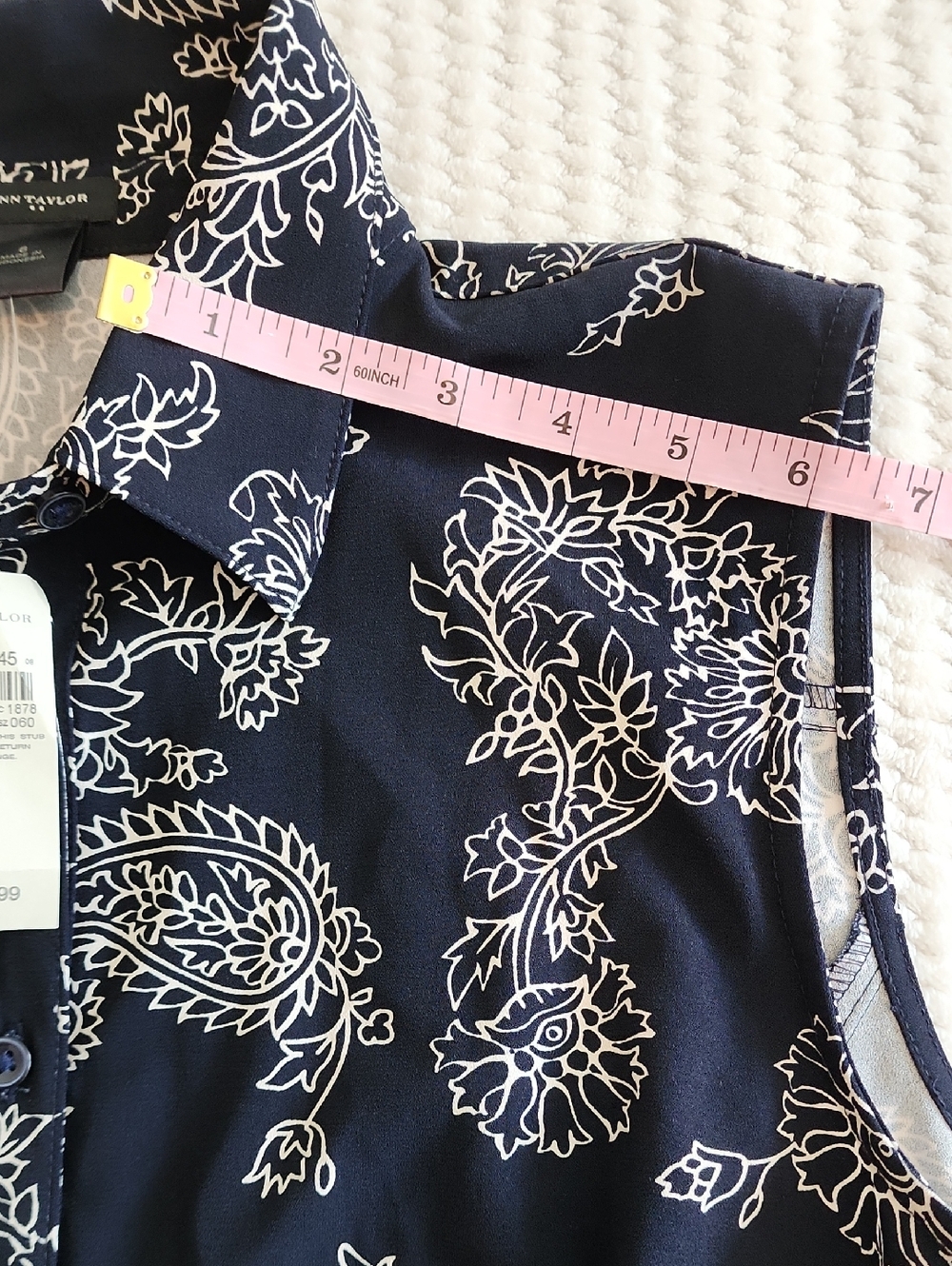 Ann Taylor Black Sleeveless Paisley Romper Brand New - Picture 5 of 9